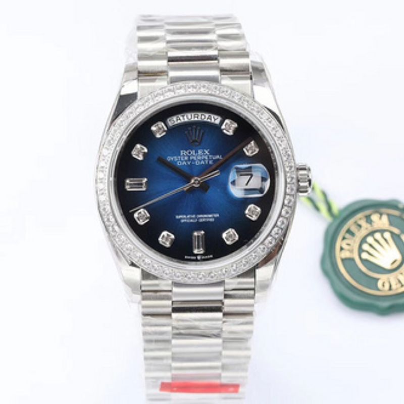 Rolex Day-Date Blue Dial Watch