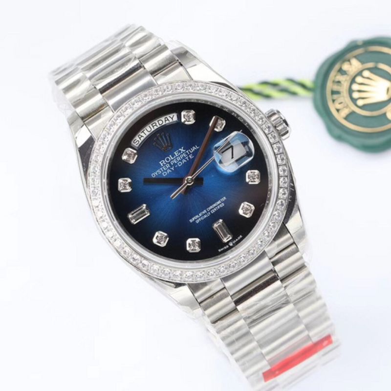 Rolex Day-Date Blue Dial Watch
