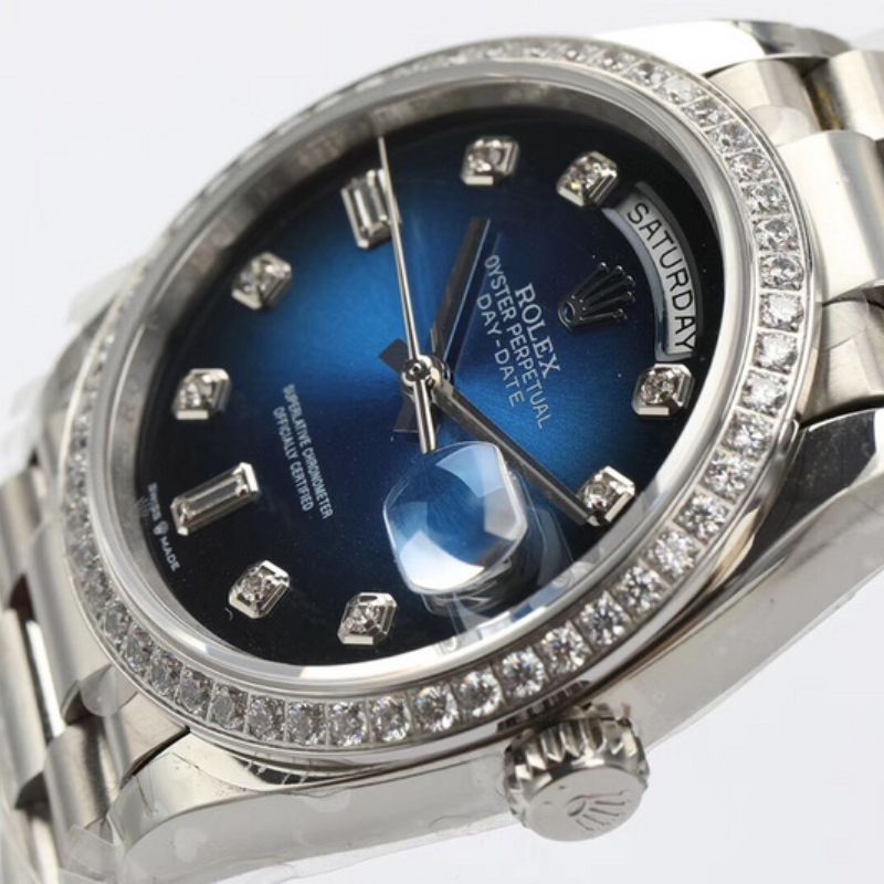 Rolex Day-Date Blue Dial Watch