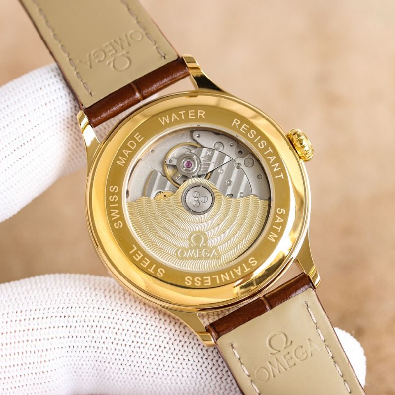 Omega De Ville Prestige Yellow Gold On Leather Strap