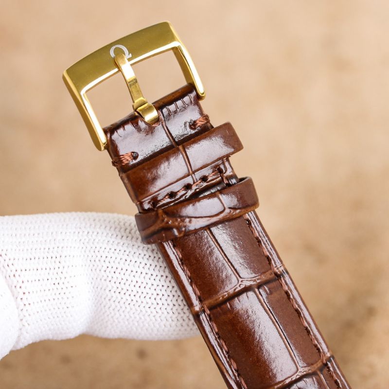 Omega De Ville Prestige Yellow Gold On Leather Strap