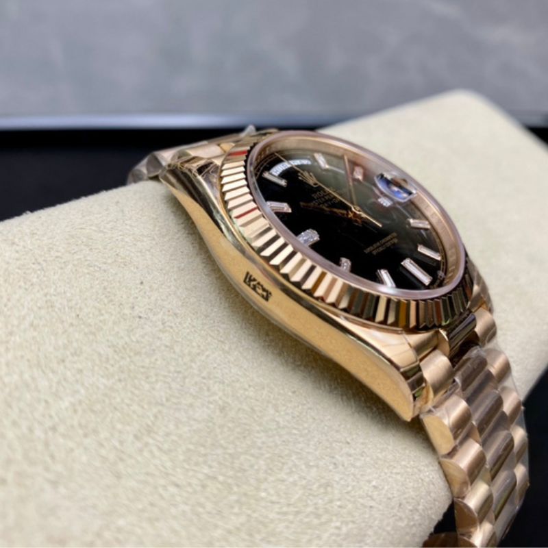 Rolex Day-Date Black Baguette Dial