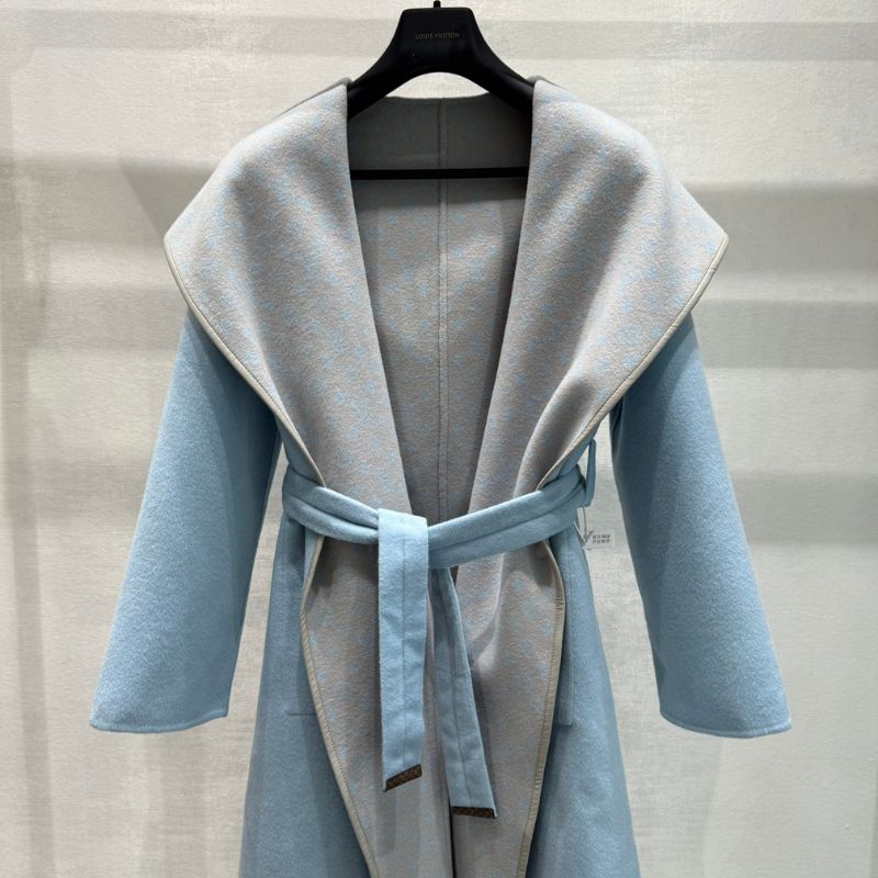 Haze Blue Wool-Silk Edging Jacket