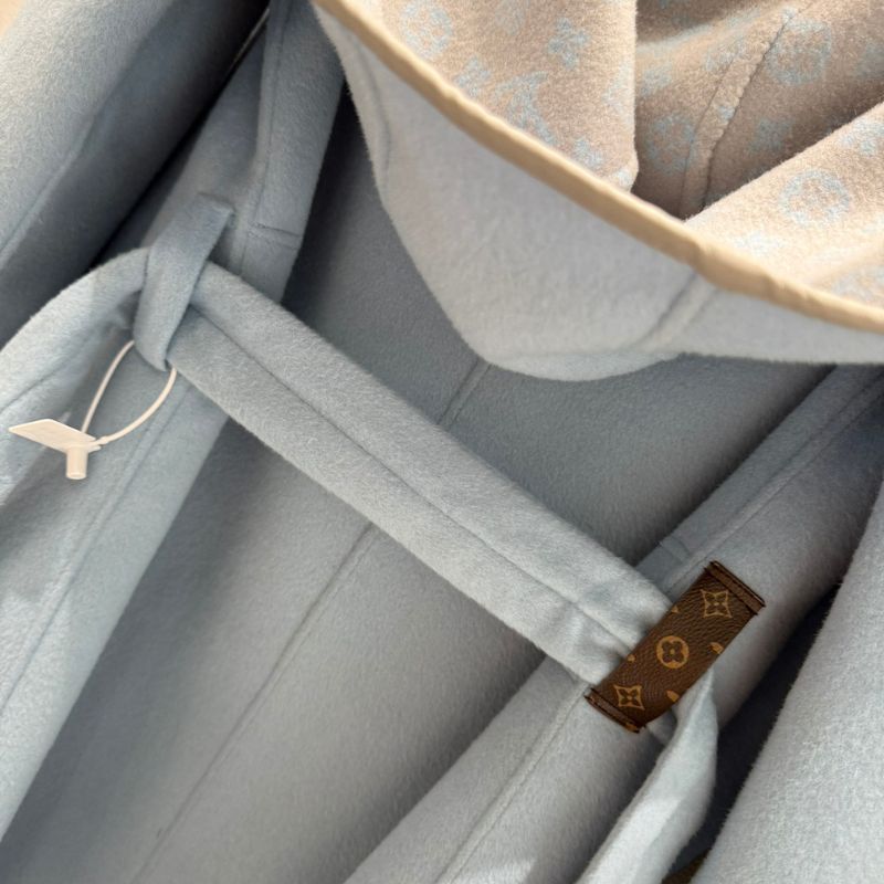 Haze Blue Wool-Silk Edging Jacket