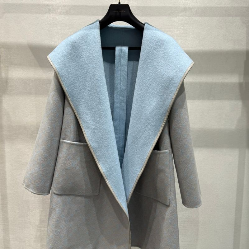 Haze Blue Wool-Silk Edging Jacket