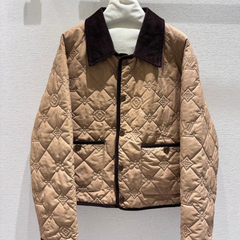 LV Cream Blue Quilted Jacket