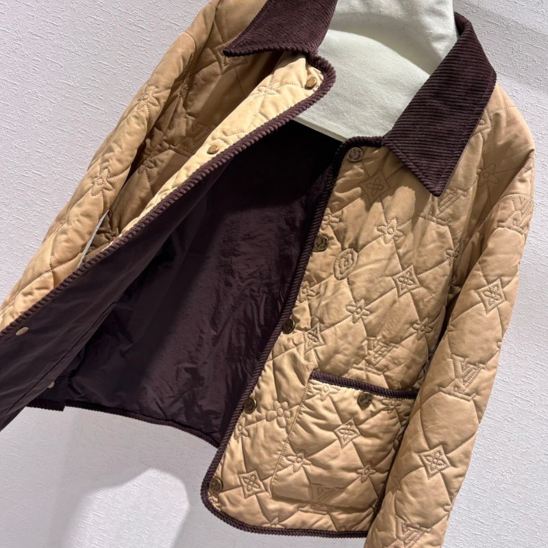 LV Cream Blue Quilted Jacket