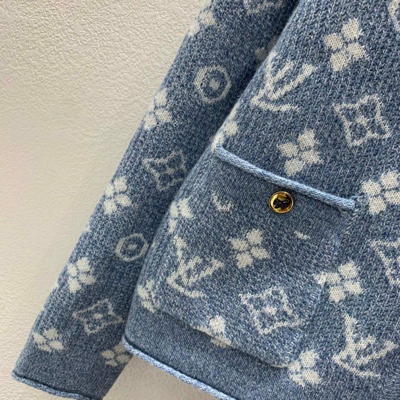LV Logo Jacquard Knitted Sweatshirt