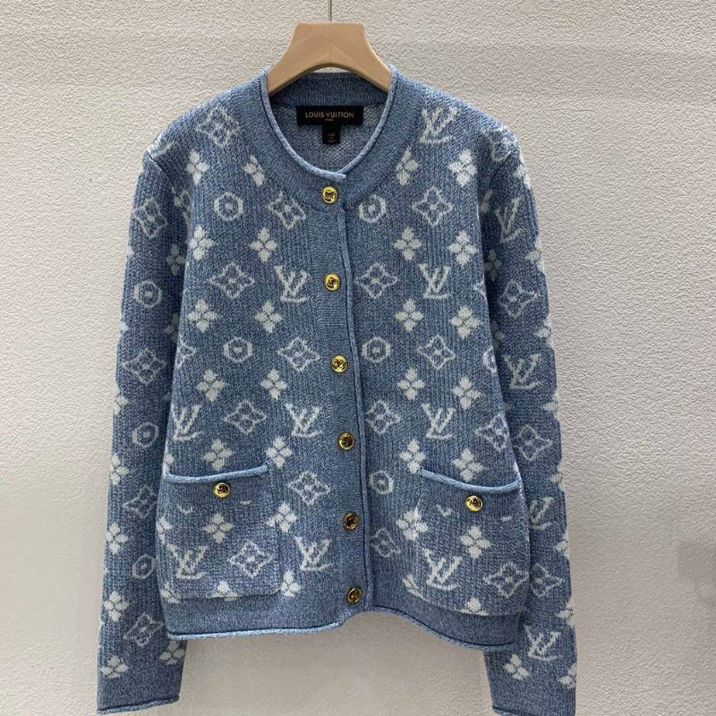 LV Logo Jacquard Knitted Sweatshirt