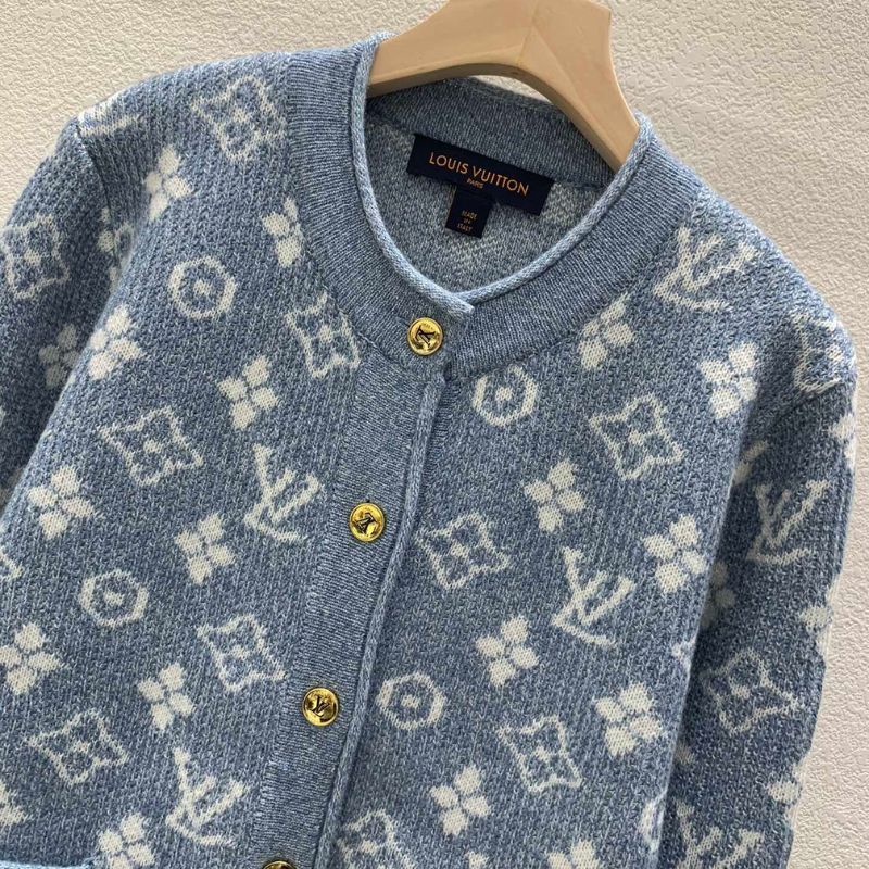 LV Logo Jacquard Knitted Sweatshirt