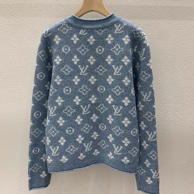 LV Logo Jacquard Knitted Sweatshirt