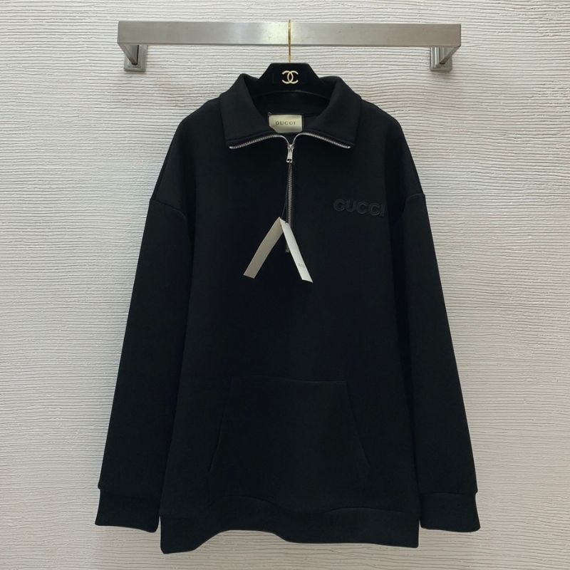 Gucci Embroidered Half-Zip Sweatshirt