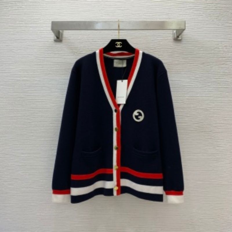 Gucci Wool V-Neck Knitted Cardigan