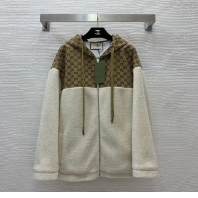 Gucci Contrast-Stitch Hooded Jacket
