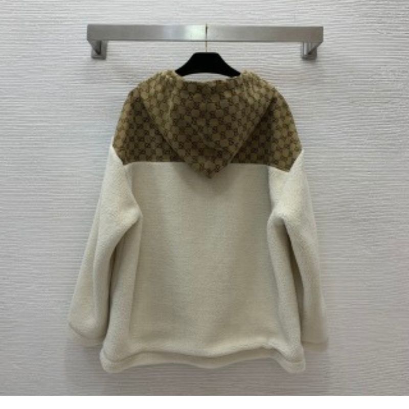 Gucci Contrast-Stitch Hooded Jacket