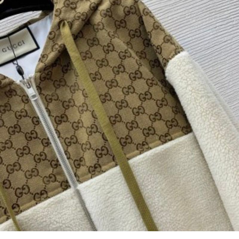 Gucci Contrast-Stitch Hooded Jacket