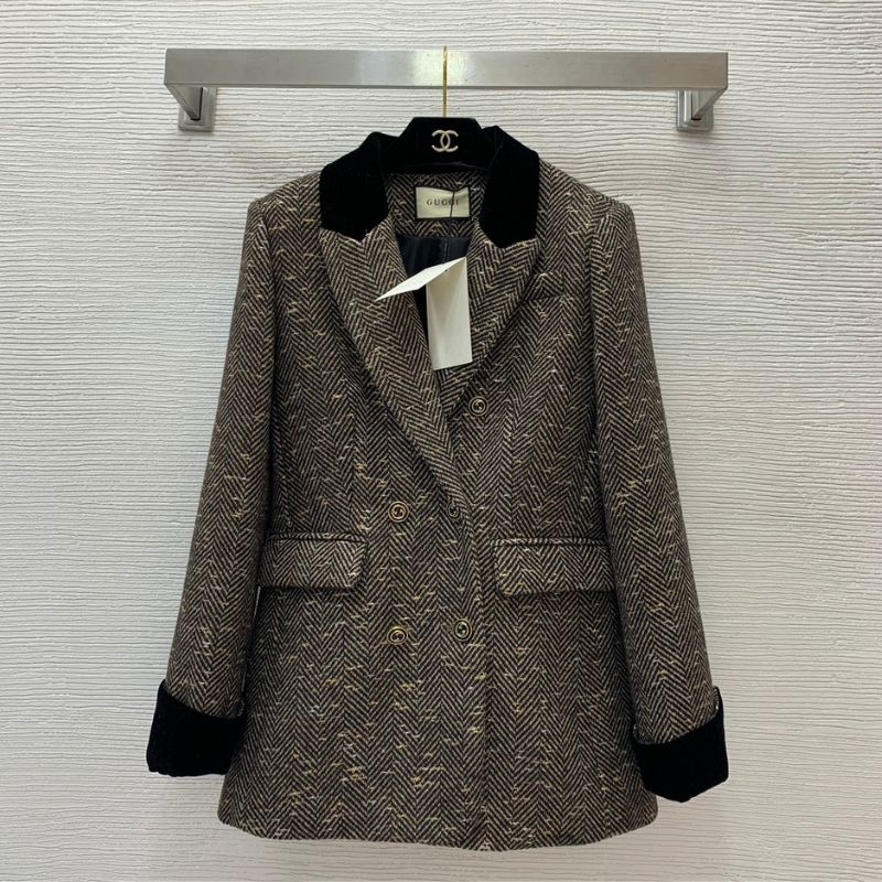 Gucci Contrast Velvet Suit Jacket