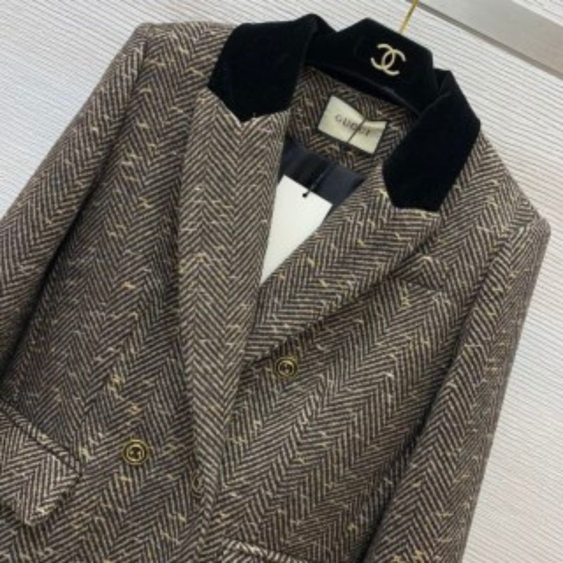 Gucci Contrast Velvet Suit Jacket