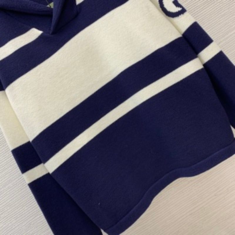 Gucci Navy Collar Pullover Sweater