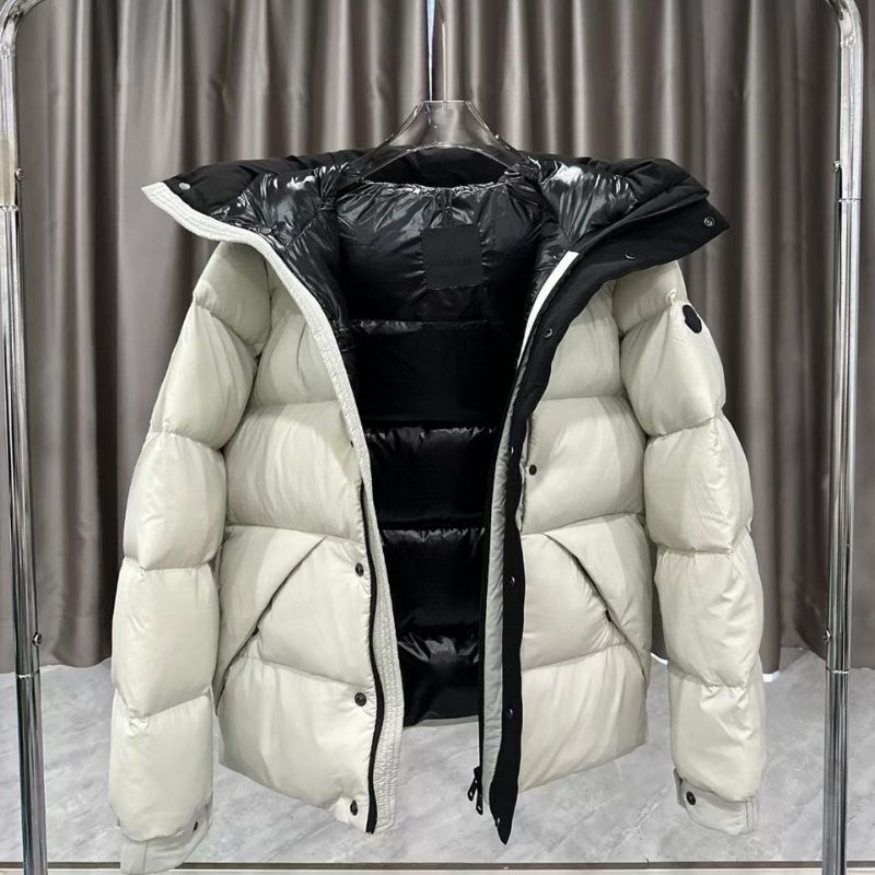Moncler Embossed Lettering Mid-Length Down Jacket