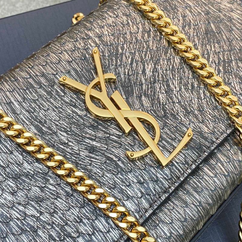 YSL Python Embossed Kate Shoulder Bag