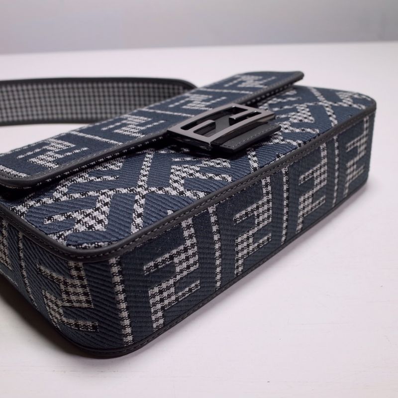 Fendi Black Houndstooth Zucca Bag
