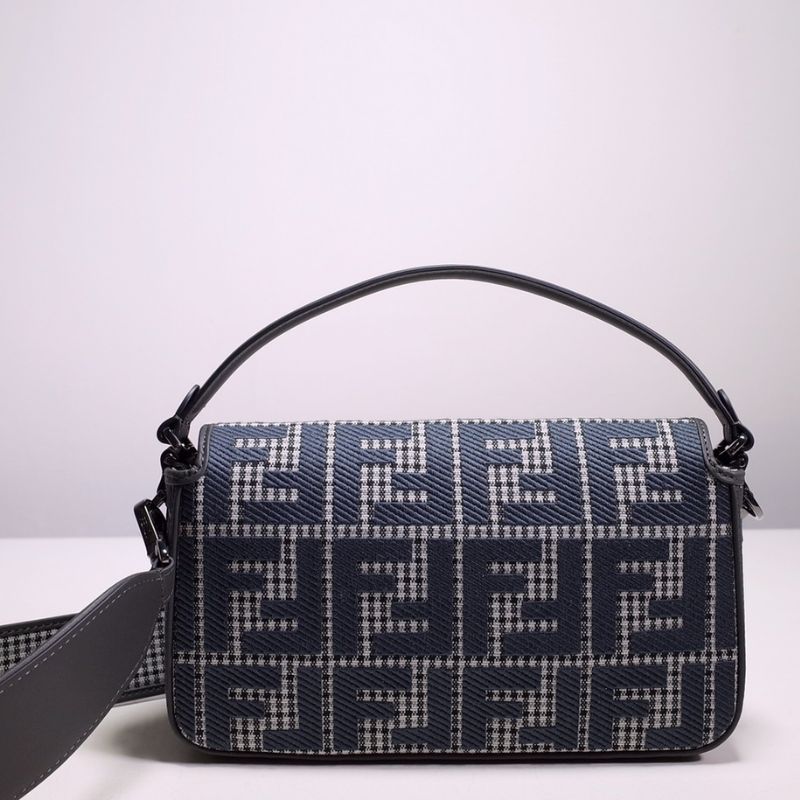 Fendi Black Houndstooth Zucca Bag