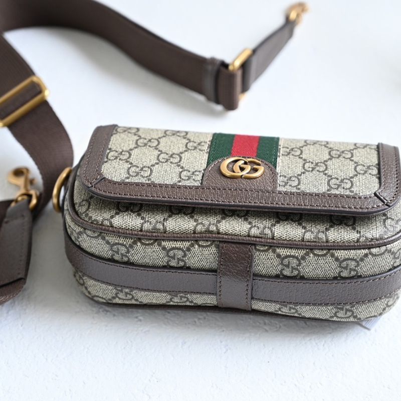 Gucci Ophidia Beuge Ebony Mini Shoulder Bag