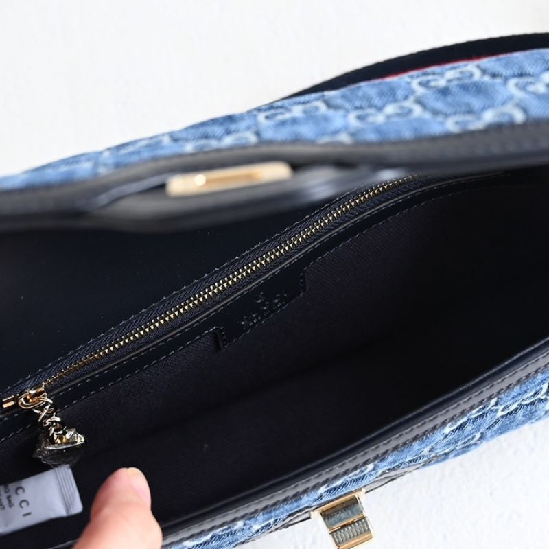 Gucci Blue Denim Luce Bag
