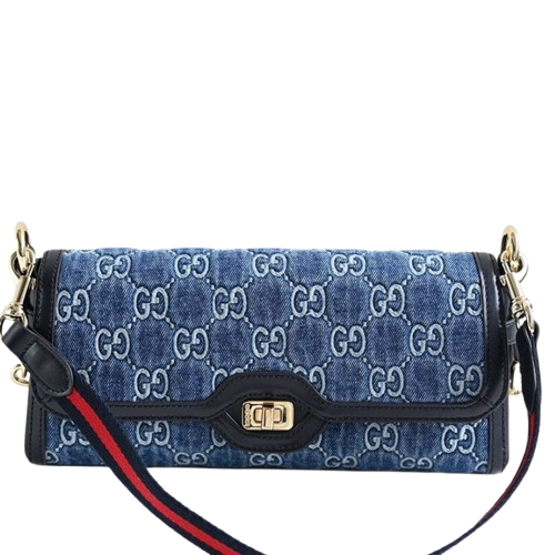 Gucci Blue Denim Luce Bag