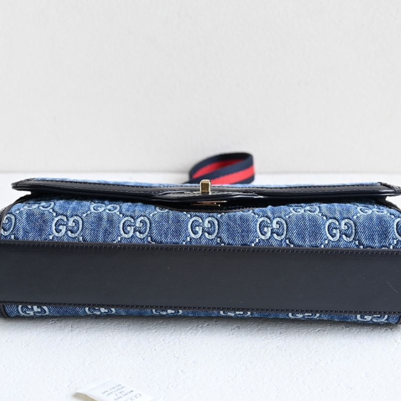 Gucci Blue Denim Luce Bag