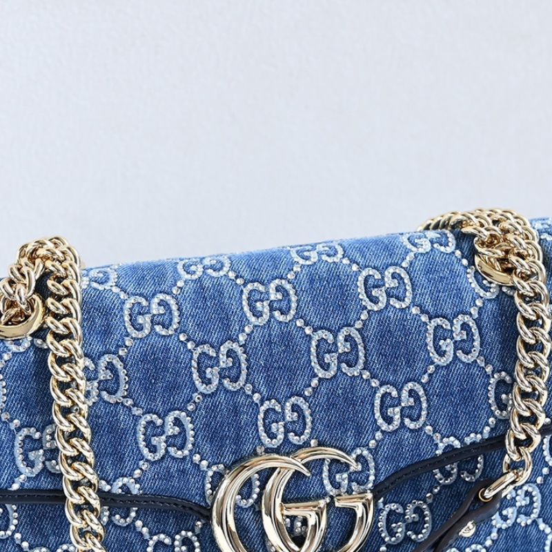 Gucci GG Marmont Crystals Shoulder Bag