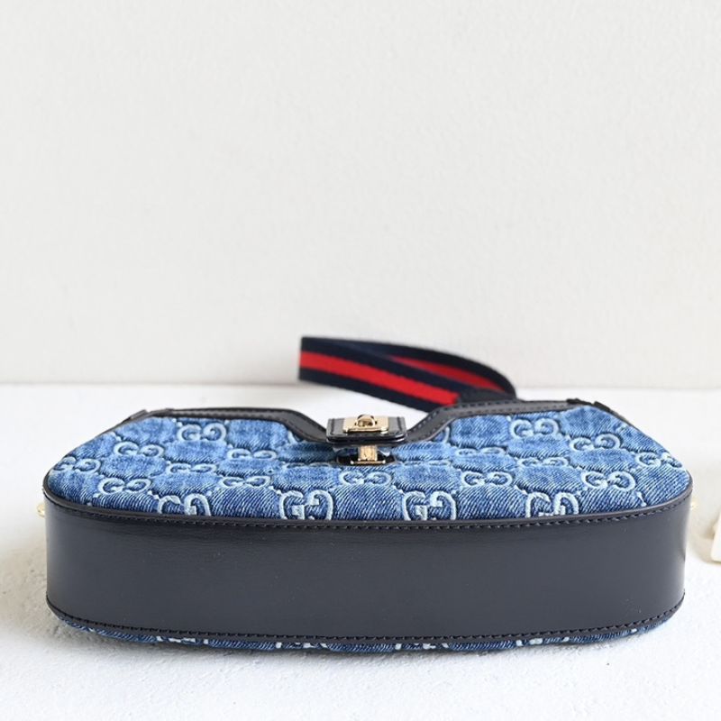 Gucci Lido Blue Denim Bag