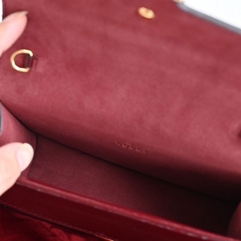 Gucci Rosso Ancora Dionysus Red Patent Leather Bag