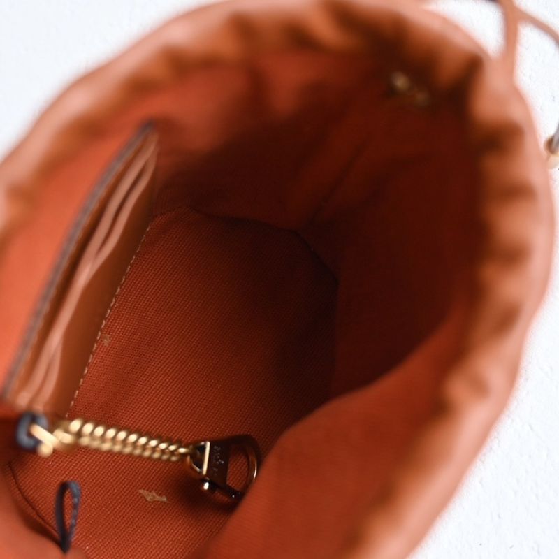 Gucci Brown Denim Bucket Bag