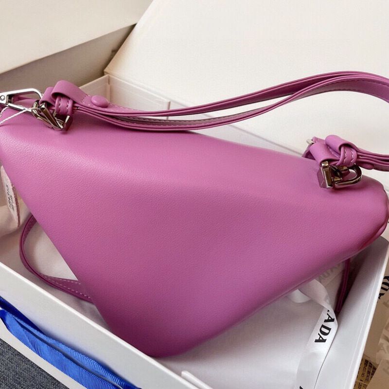 Prada Saffiano Leather Pink Mini Pouch Bag