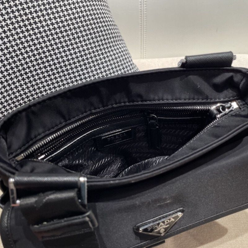Prada Re-Nylon Triangle Logo Plaque Shoulder Bag