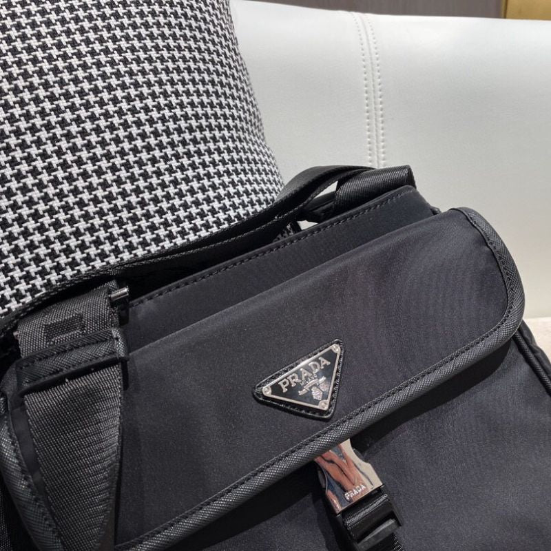 Prada Re-Nylon Triangle Logo Plaque Shoulder Bag