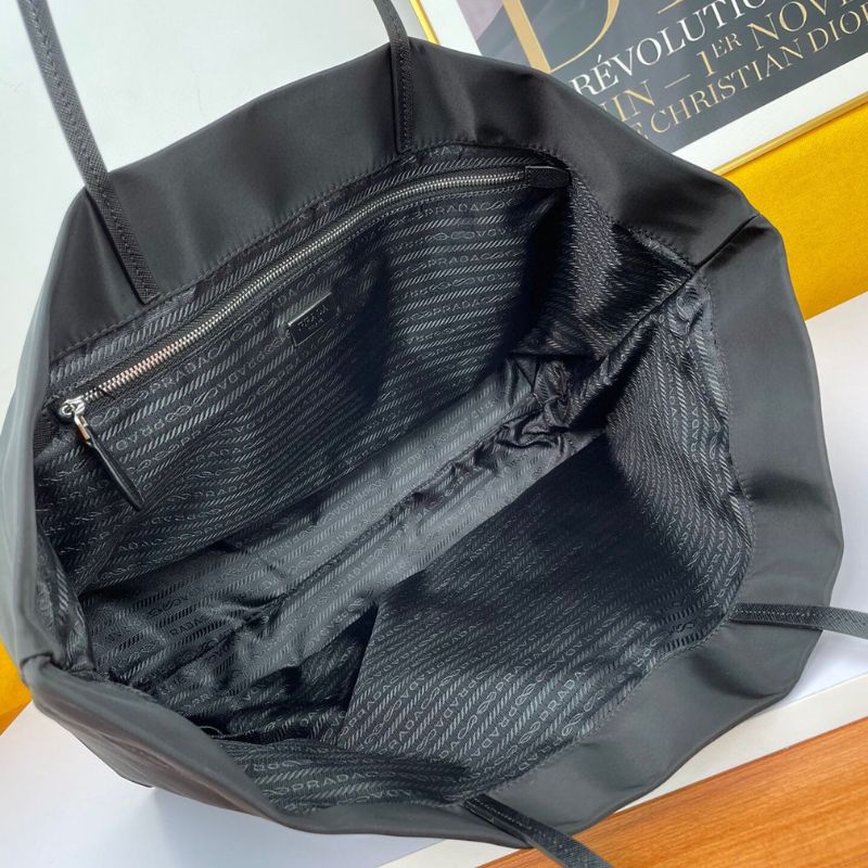 Prada Satin Black Tote Bag