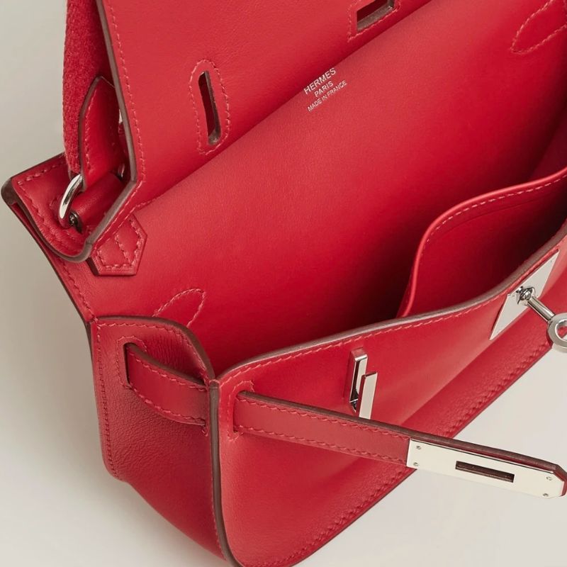 Hermes Swift Mini Jypsiere Rouge Piment Bag