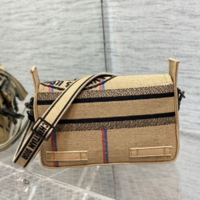 Jute Emblem Messenger Bag