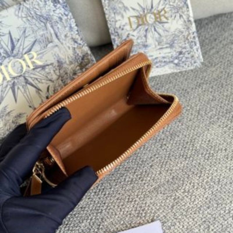 Dior Caro Dandelion Leather Cardholder
