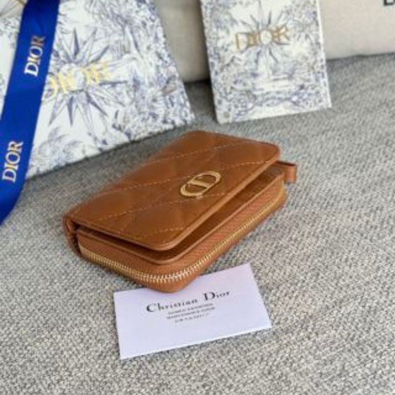Dior Caro Dandelion Leather Cardholder
