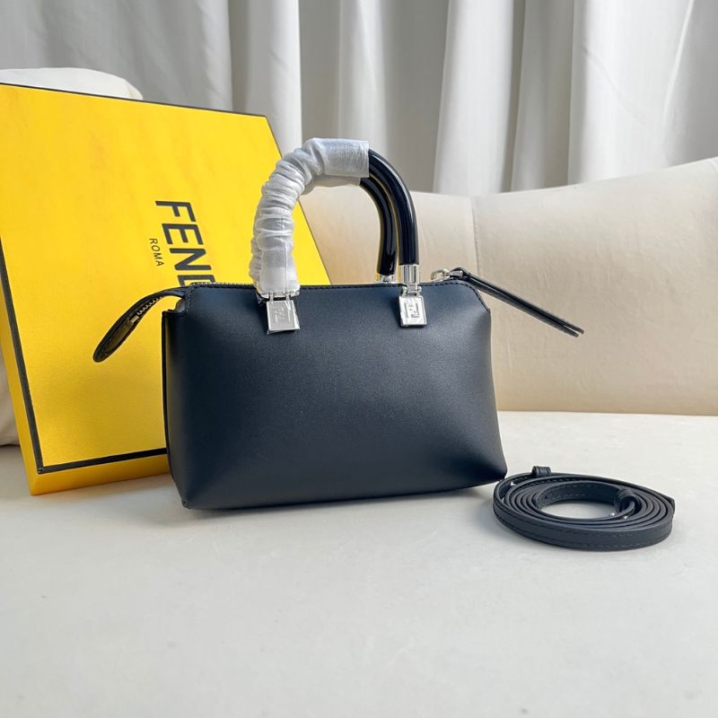 Fendi Vitello King Plexiglass Logo Bag
