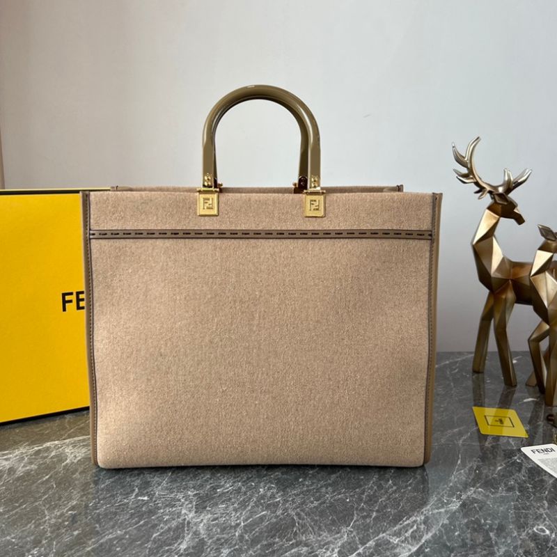 Fendi Sunshine Dove Leather Shopper Bag