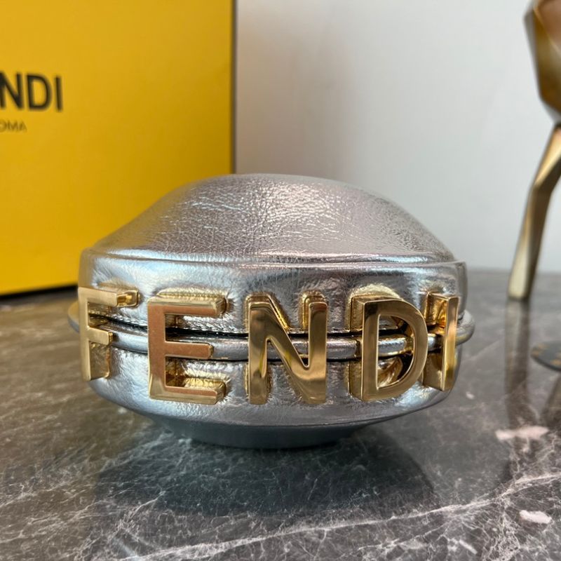 Fendi Nano Fendigraphy Silver Bag