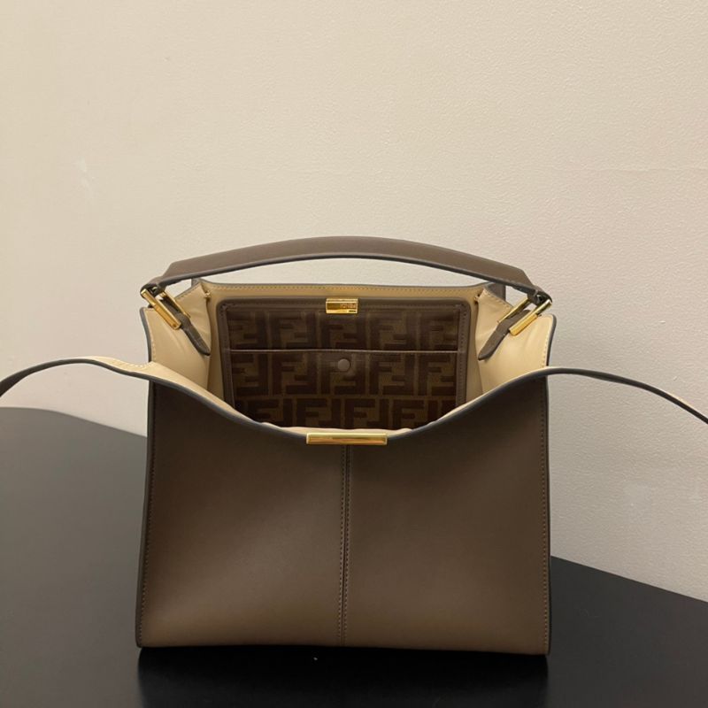Fendi Peekaboo X-lite Medium Brown Bag