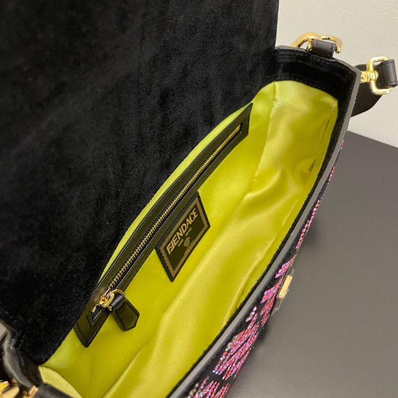 Fendi Fendace Gradient Crystal Baguette Bag