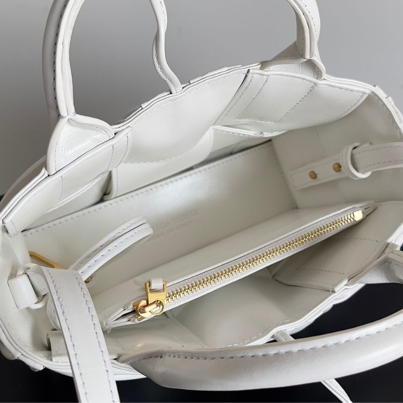 Bottega Veneta Woven Pleated Top Handle Tote Bag