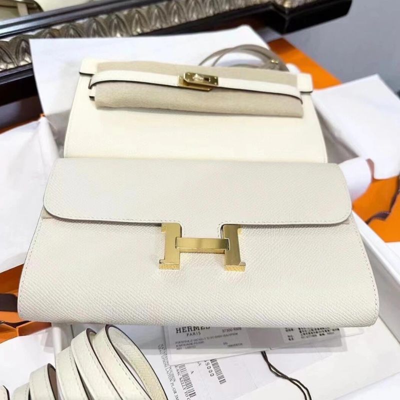 Hermes Constance To Go Wallet Gris Pale Epsom Gold Hardware